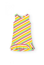 Carica l'immagine nel visualizzatore di Gallery, 456173-9081 Vestito jersey a righe per ragazza