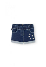 Carica l'immagine nel visualizzatore di Gallery, 236034 Short denim punto elastico per bimba