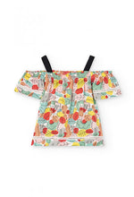 Carica l'immagine nel visualizzatore di Gallery, 416012-9106 Blusa viscosa "foglie" per ragazza