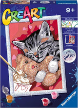 Carica l&#39;immagine nel visualizzatore di Gallery, Ravensburger - CreArt : Gattino e il suo Orsetto
