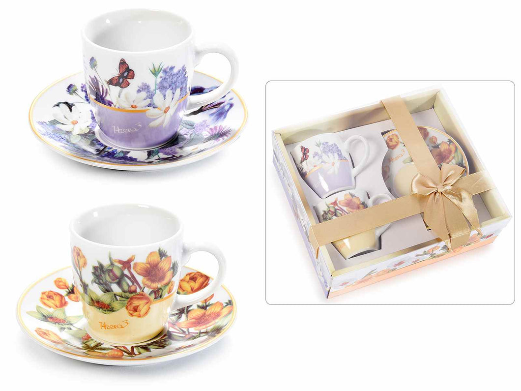 Set 2 tazzine da caffe' porcellana